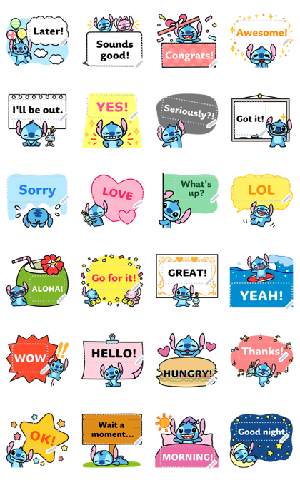 Stitch Message Stickers