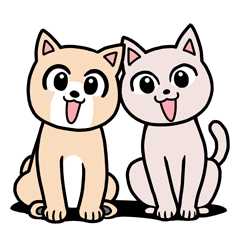 DOG & CAT GREETING STICKERS