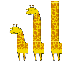 Giraffe that expands and contracts