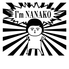 Nanako is moving.Name sticker