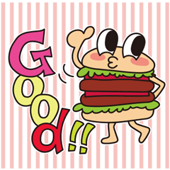 Fun stickers for burgers and friends.