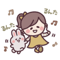 honwaka girl and rabbit