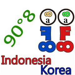 90 degree 8 Indonesia Korea