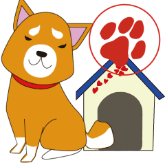 Moving Shiba dog sticker