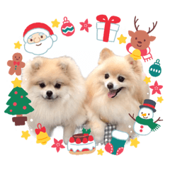 Coco and Bibi Christmas New year stamps