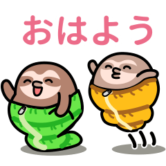 sloth winter stickers