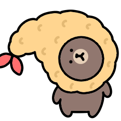 Moving fried shrimp surreal mini brown