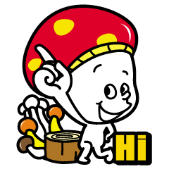 Shiitake man & mushroom Friends/English