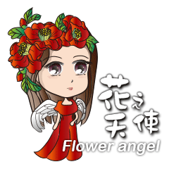 Flower angel girl