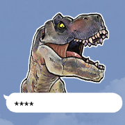Dinosaur and custom speech balloon
