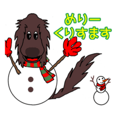 フラットコーテッドのクリスマス＆新年 Ⅰ