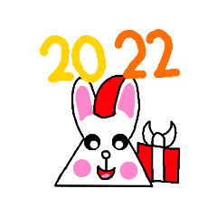 cute rabbit  Christmas and New Year 40