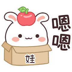 嬌嬌兔姓名貼_娃專用