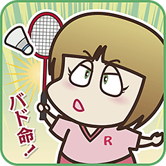 Badminton Circle Sticker (Women)