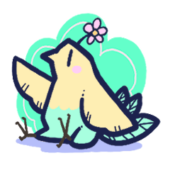 Flowering bird Sticker