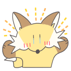 Simple and cute fox sticker2
