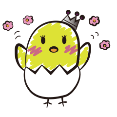Chick and egg sticker