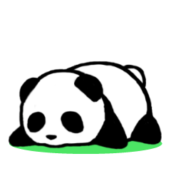 Sleepy baby panda sticker