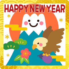 สติ๊กเกอร์ไลน์ New Year animation Sticker with smile