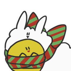 聖誕節蹦蹦兔黃鳥鳥
