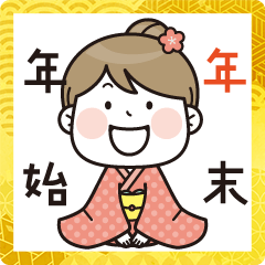 A lovely woman sticker (New Year ver)