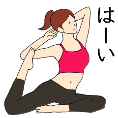 Yoga woman sticker