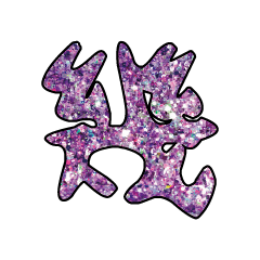 Popular big word Shiny glitter1309