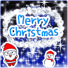 Animated Blue Christmas Line Stickers Line Store