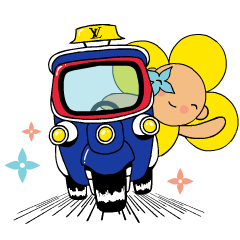 ルイヴィトン Louis Vuitton のlineスタンプがダウンロード出来るよ タイ シラチャにいるよ じゅんこ の花文字画