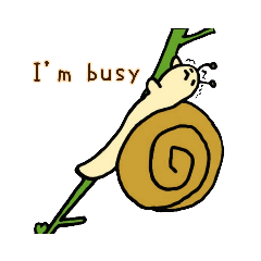 Lazy  snail