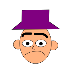 sticker for a boy wearing a hat