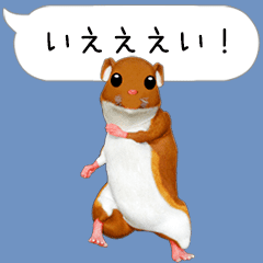 Animated hamster & speech balloon