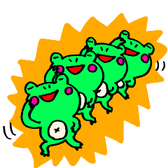 Frogs'Pyokota BIG sticker