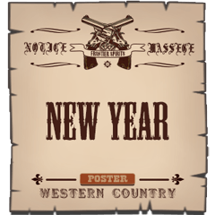 Pôster ocidental ( ano novo )