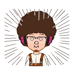 アフロDJ - LINE スタンプ | LINE STORE