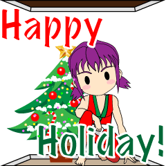 Moving Ninja Girl -Holiday greeting-[EG]