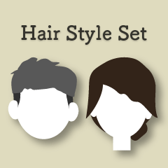Hair style set (Black)