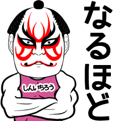 Shinichirou Kabuki Name Muscle Sticker