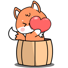 Cute orange fox (ENG) : Animated