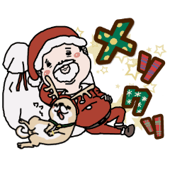 おじさんサンタと柴犬の憂鬱クリスマス Line スタンプ Line Store