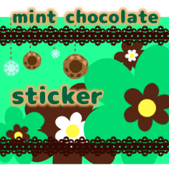 Mint chocolate sticker english ver