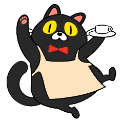 black coffee cat