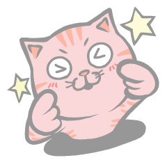 Manmaru-animal cat [pastel pink]