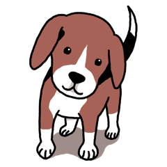 Cheerful Beagle dog Sticker