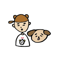 Hungry bear and Pug Sticker