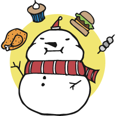 Bunny and Christmas little monster