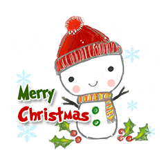 Cute Merry X Mas Happy New Year Line貼圖 Line Store