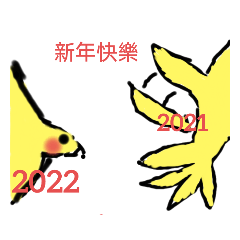 可愛的玄鳳鸚鵡（新年快樂）