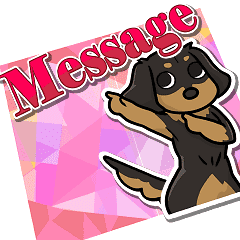 I Love Dachshund Message Card E Line Stickers Line Store