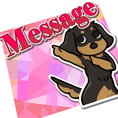 I Love Dachshund (message card E)